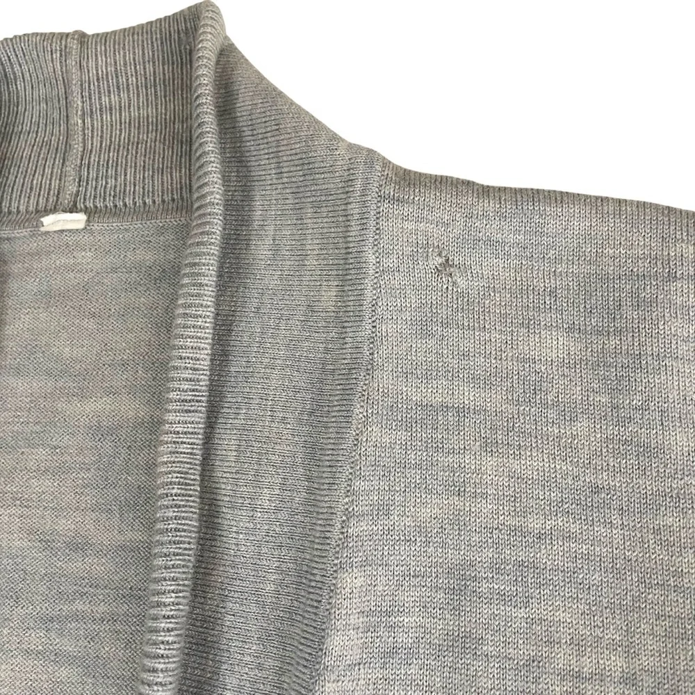 Lululemon Sit In Lotus Wrap II Cardigan Merino‎ Wool Heathered Chambray